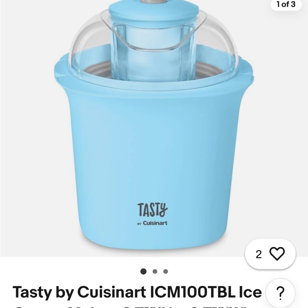 Cuisinart Tasty Ice Cream Maker in Light Blue